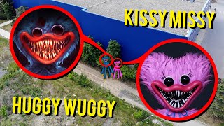 DRONE CATCHES HUGGY WUGGY AND KISSY MISSY AT HAUNTED MOVIE THEATRE!! (SCARY)