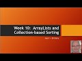 Java1-10 ArrayLists and Sorting - Demo1