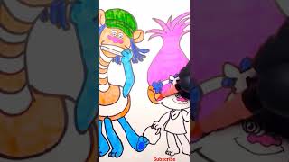 #coloring the #trolls , #satisfyingvideo #forkids #subscribetomychannel .✓