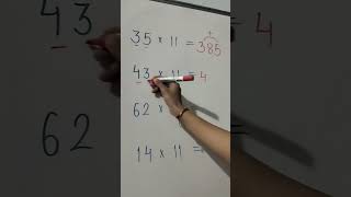 Multiplication Easy trick #multiplyby11 #fastmultiply #vedicmathstricksforfastcalculation