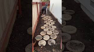 DIY Landscaping Project: Building A Hobbit-Inspired Walking Path With Recycled Stepping Stones! #la