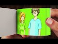 alex and steve minecraft anime flipbook animation