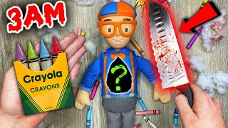 (SCARY) CUTTING OPEN HAUNTED BLIPPI DOLL AT 3AM!! *WHAT'S INSIDE HAUNTED DOLL*