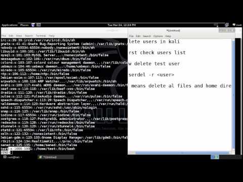 How to Delete Users in Kali Linux How to Delete Users in Kali Linux