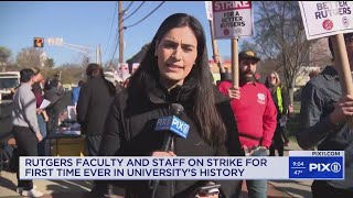 Rutgers staff goes on strike