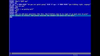 how to make an interacting program in qb64
