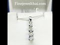 finejewelthai จี้ จี้เพชร เพชรสังเคราะห์ จี้เงินแท้ diamond cz silver pendant p3001cz