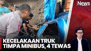 Truk Bermuatan Batu Timpa Minibus Berisi 10 Penumpang | iNews Pagi | 09/02