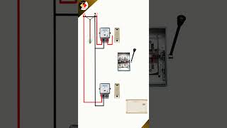 2 Phase Service Wiring | Manual Changeover Switch Connection #shorts #youtubeshorts