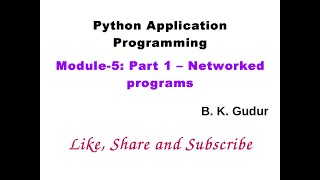 Python Application Programming - Networked Programs