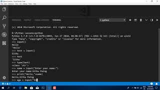 17 getting user input