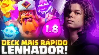 JOGUEI COM O DECK MAIS RÁPIDO DE LENHADOR EVOLUÍDO NO TOP GLOBAL!