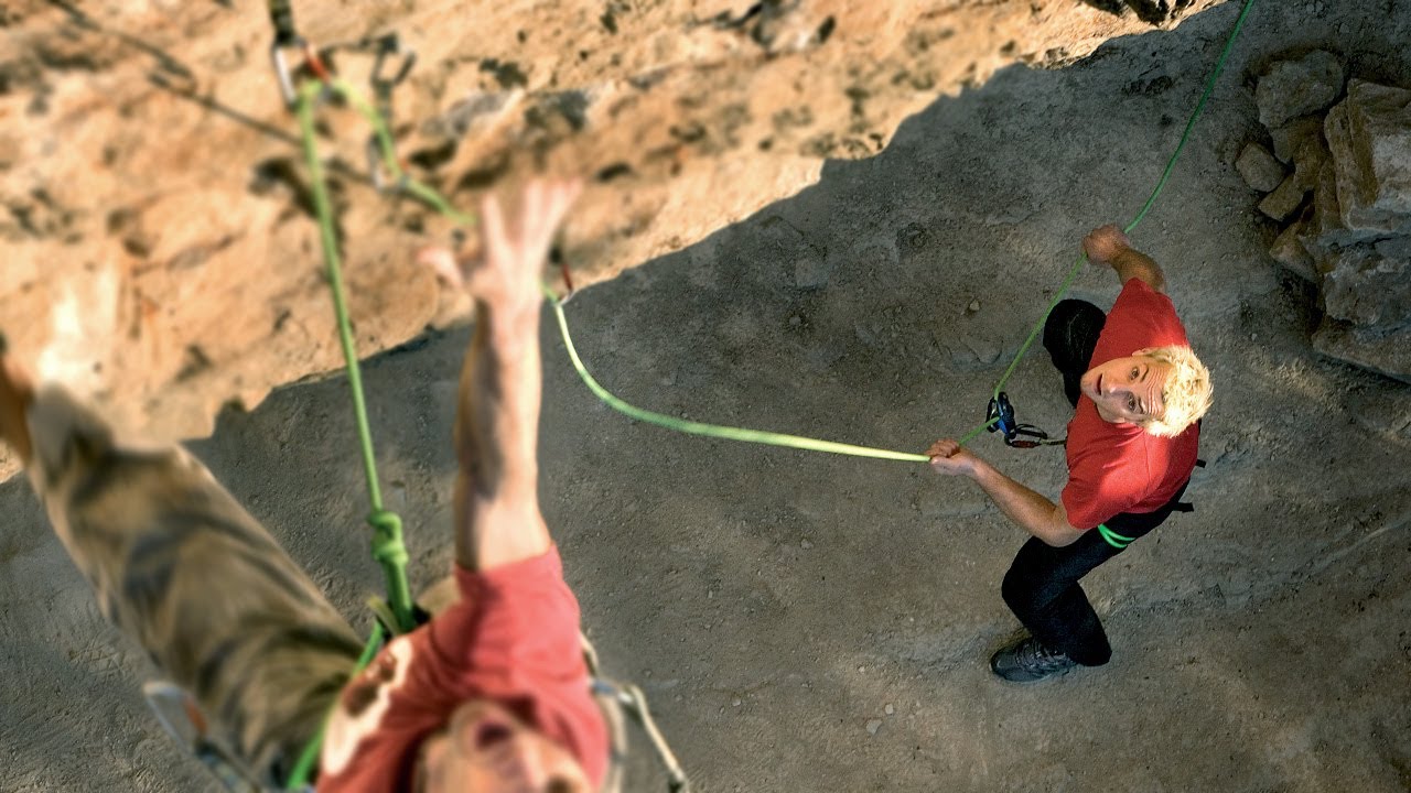 How To Belay The Leader With A GRIGRI - Belaying Techniques - YouTube