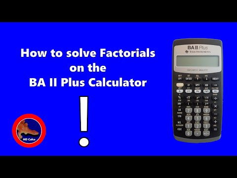 How To Solve Factorials On The BA II Plus Calculator - YouTube