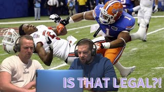 British Guys STUNNED By NFL Hardest Hits! (Here Comes The Boom)