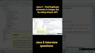 Java 8  - Find duplicate elements in integer list by using stream API || Java 8 Interview questions