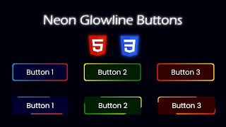 Neon Glowline Button with Animations - HTML & CSS Tutorial