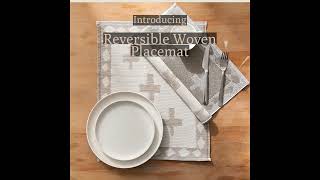 Reversible Two-Tone Woven Plus Sign Placemats - Fennco Styles