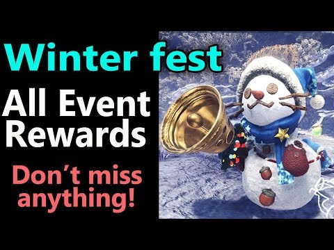 MHW: Winter Star Fest ALL Special Event Rewards Full Guide with Rewards Displayed