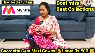 Myntra Shopping 🛍️ నేను 1st time Shopping చేశాను Under బడ్జెట్లో చాలా కలెక్షన్ తీసుకొచ్చాను #myntra