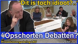 Nieuwe Coalitie wil LNV-debatten opschorten, Oppositie (/ Laura Bromet) maakt bezwaar - Tweede Kamer