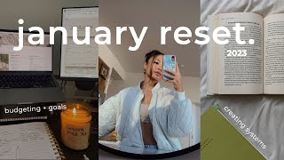 JANUARY MONTHLY RESET | spending plan + setting goals, reflections, intentions