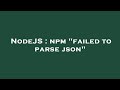NodeJS : npm 