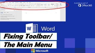 Microsoft Word Menu/Toolbar DISAPPEARED! How to get the Menu/Toolbar to SHOW up permanently?