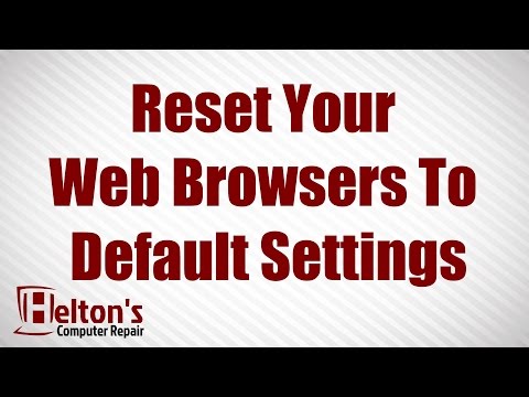 Reset Your Web Browser To Its Default Settings - Chrome - Firefox - Internet Explorer Reset Your Web Browser To Its Default Settings - Chrome - Firefox - Internet Explorer