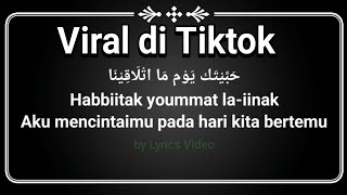Lirik Habbitak Yaumatlaqina yang Viral di Tiktok