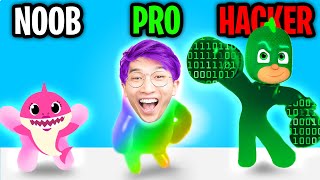 Can We Go NOOB vs PRO vs HACKER In JOIN BLOB CLASH 3D!? (LANKYBOX FUNNY MOMENTS!)