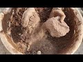 asmr red gritty dirt dusty dry crumbling and water crumbling mixing @as_asmr satisfying