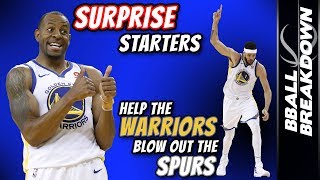 Surprise Starters Help Warriors Blow Out Spurs In Game 1