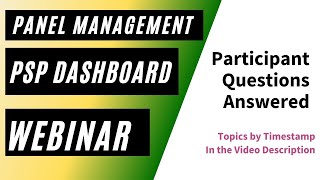 Panel Management Questions Answered