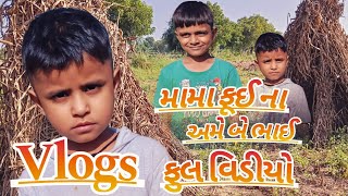 મામા ફોઈના અમે બે ભાઈ ફુલ બ્લોગ વિડીયો કુંજ મકવાણા #blogger #funny #blog #children