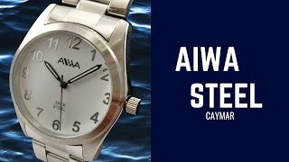 Reloj Analogico AIWA STEEL- TODO ACERO INOXIDABLE Y SUMERGIBLE