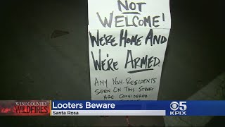 Santa Rosa Residents Defend Property From Looters