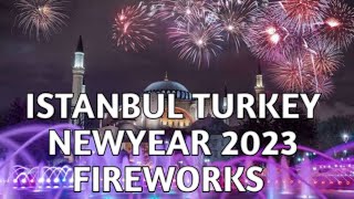 New year 2023 Fireworks Istanbul Turkey | Decoration in Taksim Square #newyear #istanbul #fireworks