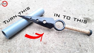 Making a knife from PVC pipe