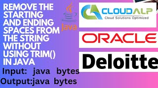 Program To Remove Starting And Ending Spaces Without Using Trim In Java