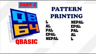 STRING PATTERN PRINTING in QBasic Part 3 Using RIGHT$ || Make Easy