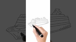 How to draw a titanic ship easy step|Art with AA|