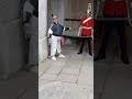 TOURIST SURPRISED THE KING'S GUARD WITH HER POSE.#kingsguard#royalguards #tourist