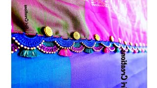 Saree Kuchu #39/Tassels / How to make Double layered Crochet Saree Kuchu Design