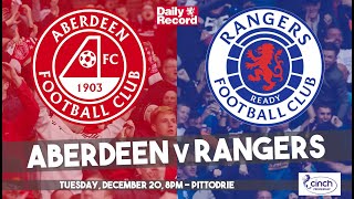 Aberdeen v Rangers match preview with live stream and TV details, team news and manager's quotes