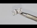 0.60ctw natural diamonds earrings push back