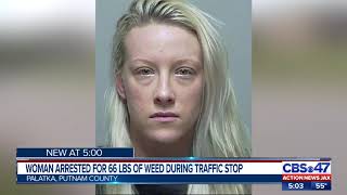 Putnam County woman arrested for 66 pounds of weed during traffic stop