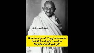 Mahatma Gandi Payg'ambarimiz Muhammad (s.a.v) haqida shunday deydi: #islom #tarix #muhammad