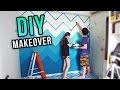 DIY ROOM MAKEOVER - Mint Green Chevron Ombre Wall Painting | Joseph Germani