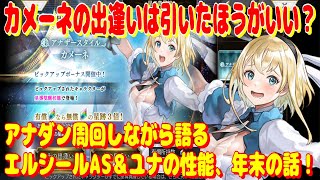 アナザーエデン　カメーネの出逢いは引いたほうがいい？周回しながら覚醒エルシール＆ユナの性能、年末の話！【Another Eden】